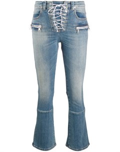 Укороченные джинсы со шнуровкой Unravel project