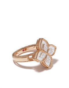 Кольцо Princess Flower из розового золота с бриллиантами и перламутром Roberto coin