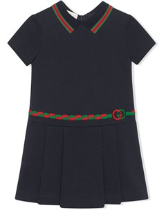 Платье с логотипом Interlocking G и отделкой Web Gucci kids