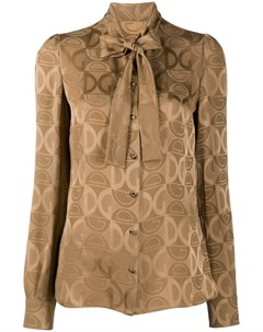 Жаккардовая блузка с логотипом DG Dolce&gabbana