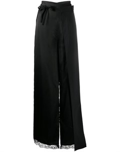 Длинная многослойная юбка с кружевом Mm6 maison margiela