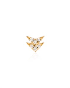 Золотая серьга в форме стрелки с бриллиантами Lizzie mandler fine jewelry