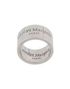 Серебряное кольцо с гравированным логотипом Maison margiela