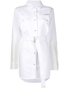 Двухцветная рубашка с поясом Off-white