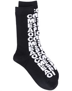 Носки вязки интарсия с логотипом Comme des garçons