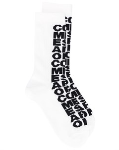 Носки вязки интарсия с логотипом Comme des garçons