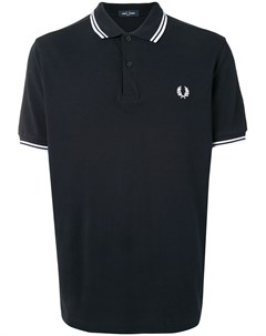 Рубашка поло с отделкой в полоску и логотипом Fred perry