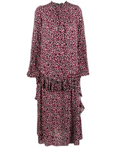 Платье миди с леопардовым принтом и оборками Nº21