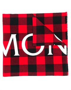 Клетчатый шарф с логотипом Moncler