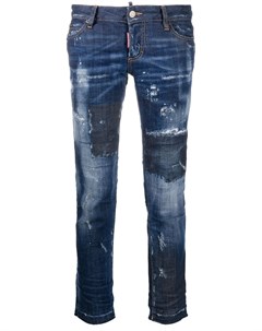 Укороченные джинсы с эффектом потертости Dsquared2