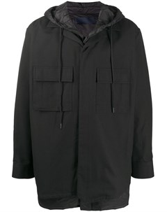 Пальто с капюшоном и накладными карманами Juun.j