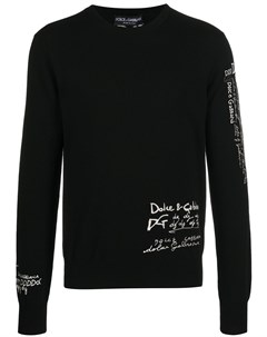 Кашемировый свитер с вышитым логотипом Dolce&gabbana