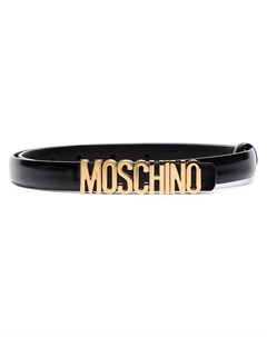 Узкий ремень с логотипом Moschino