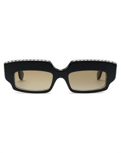 Солнцезащитные очки в прямоугольной оправе с кристаллами Gucci eyewear