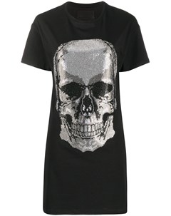 Платье футболка с декором Skull Philipp plein