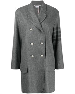 Двубортное пальто с полосками 4 Bar Thom browne