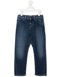 Выбеленные джинсы прямого кроя Emporio armani kids