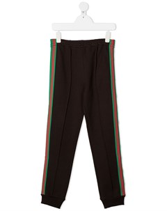 Спортивные брюки с контрастными полосками и логотипом Gucci kids