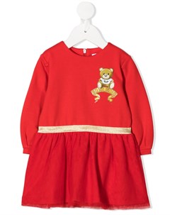 Платье свитер с вышитым логотипом Moschino kids