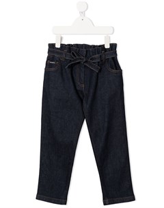 Прямые джинсы с завязками Dolce & gabbana kids
