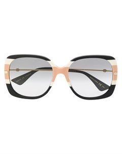 Солнцезащитные очки в массивной оправе в полоску Gucci eyewear
