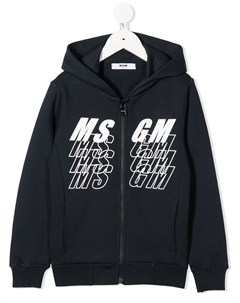 Худи на молнии с логотипом Msgm kids
