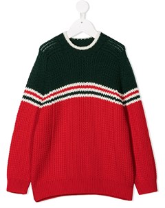 Трикотажный свитер в двух тонах Gucci kids