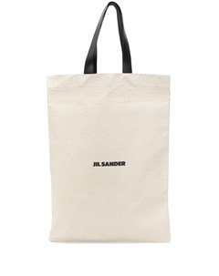 Объемная сумка тоут с логотипом Jil sander