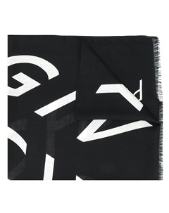 Шарф с бахромой и логотипом Givenchy