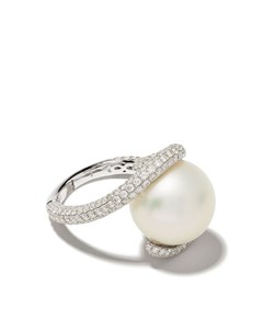 Кольцо Mayfair South Sea из белого золота с жемчугом и бриллиантами Yoko london