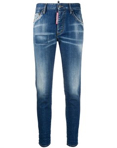 Укороченные джинсы скинни с эффектом потертости Dsquared2