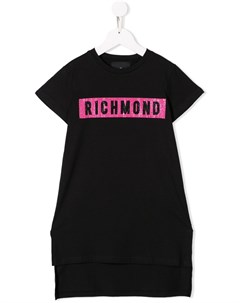 Платье футболка с принтом логотипа John richmond junior