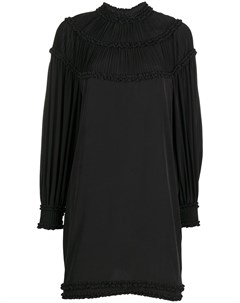 Короткое платье трапеция с плиссировкой Fendi