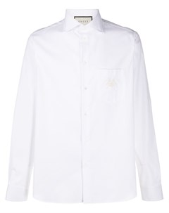 Рубашка с вышитым логотипом GG Gucci