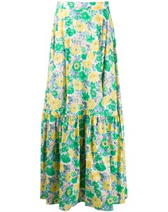 Расклешенная юбка макси с цветочным принтом Plan c