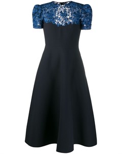 Платье миди с кружевными вставками Valentino