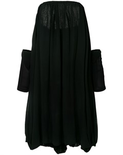 Расклешенное платье с открытыми плечами Yohji yamamoto pre-owned