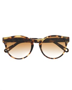 Круглые солнцезащитные очки черепаховой расцветки Chloé eyewear