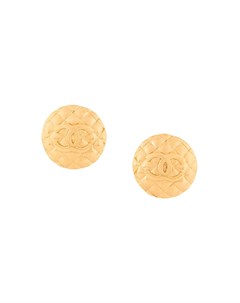 Круглые серьги с логотипом Chanel pre-owned