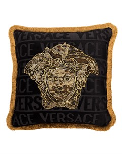 Подушка с вышивкой Medusa и пайетками Versace