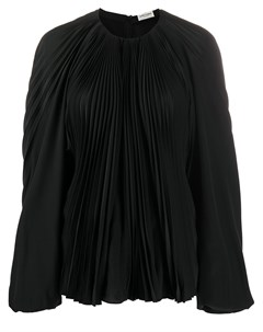 Плиссированная блузка с объемными рукавами Saint laurent