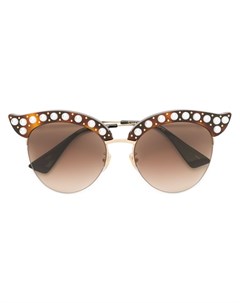 Солнцезащитные очки с искусственным жемчугом Gucci eyewear