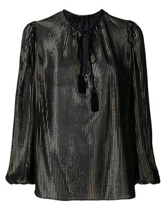 Блузка в полоску с эффектом металлик Saint laurent