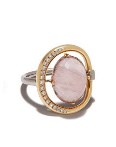 Кольцо Project Special Surmesure из розового золота с бриллиантами и камнями Charlotte chesnais