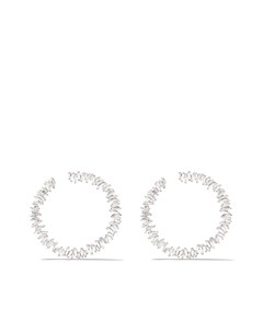 Серьги кольца из белого золота с бриллиантами Suzanne kalan