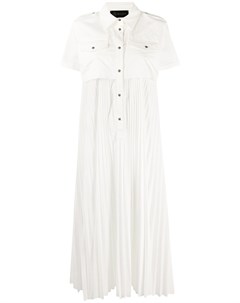Плиссированное платье рубашка с короткими рукавами Mr & mrs italy