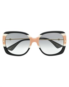 Солнцезащитные очки в квадратной оправе в полоску Gucci eyewear