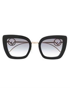 Солнцезащитные очки в массивной оправе кошачий глаз Fendi eyewear