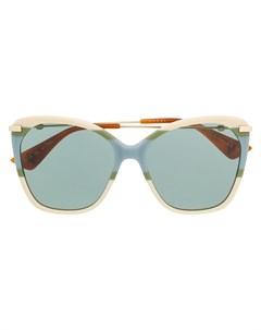 Солнцезащитные очки в оправе бабочка в полоску Gucci eyewear