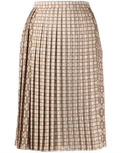 Плиссированная юбка с графичным принтом Burberry